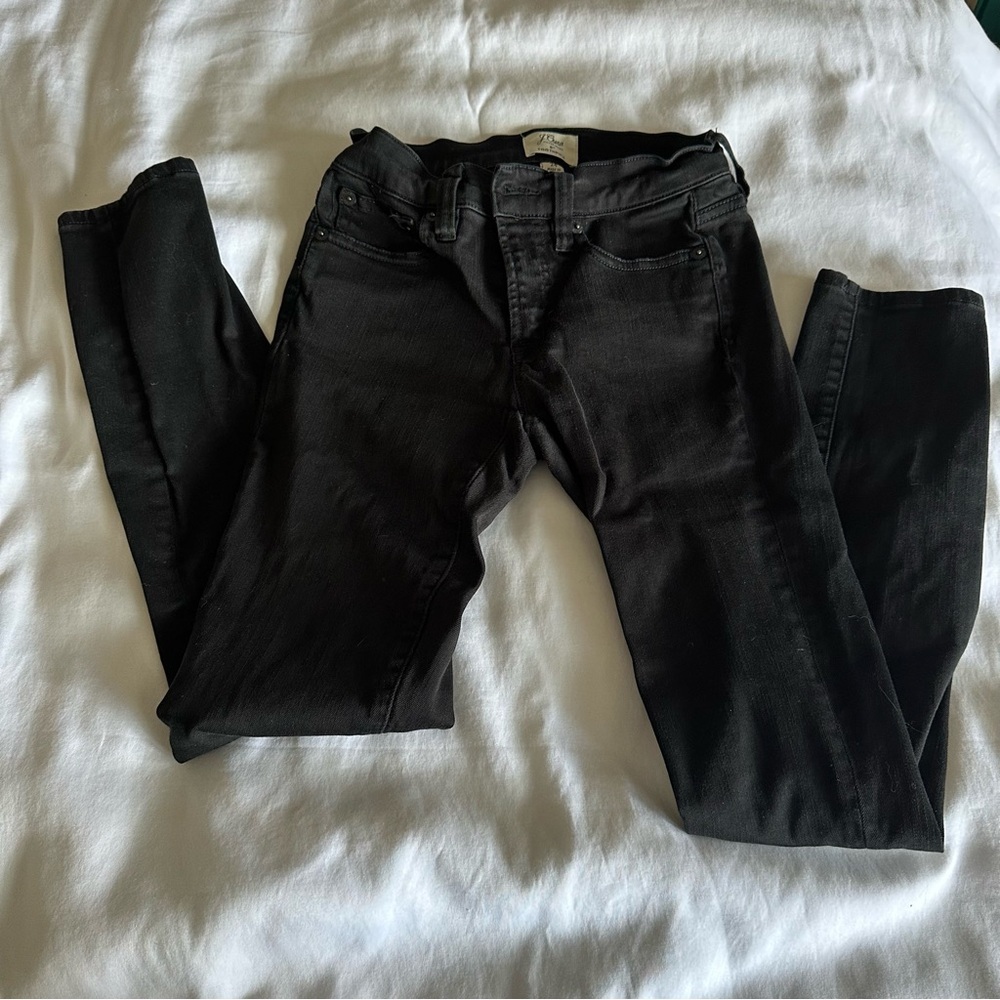 Black 8” Toothpick Jeans